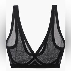 Elegant Black Mesh Bralette